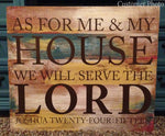 Joshua 24:15 Wall Decal | As for Me and My House We will serve the Lord Vinyl | Christian Decor | Bible Verse Quote | Ver. 2