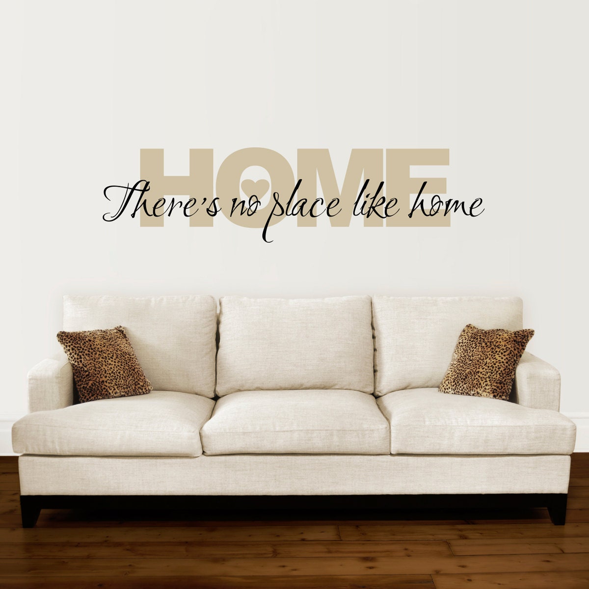 There's no place like Home Wall Decal - Home Quote - Wall Sticker - Extra Large 2 color