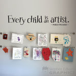 Every Child is an Artist Wall Decal | Children Artwork Display Vinyl | Teacher Decal
