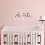 Initial & Name Wall Decal - Girls Name Decal - Initial Wall Sticker - Medium (5)