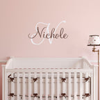 Initial & Name Wall Decal - Girls Name Decal - Initial Wall Sticker - Medium (5)