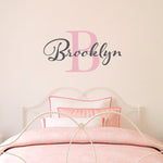 Initial & Name Wall Decal - Girls Name Decal - Initial Wall Sticker - Medium (1)